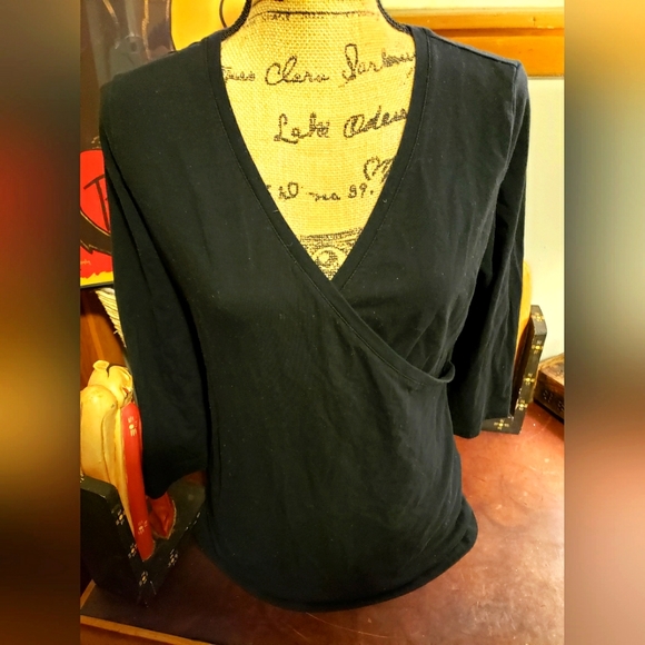 Y2K Wrap Tunic {New York & Co}, Size L - Picture 2 of 5